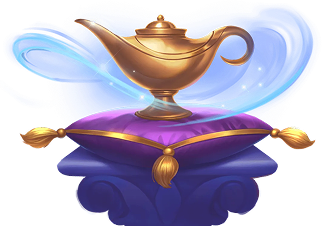 magiczna lampa dżina w kasynie Wish-Win
