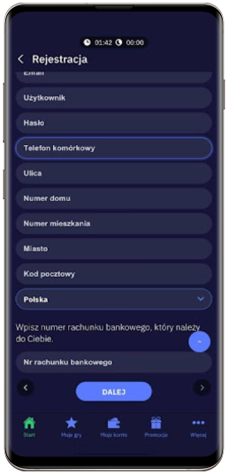 Krok 3 w rejestracji w aplikacji Total