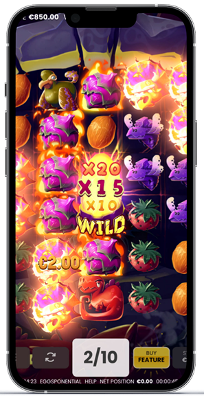 widok gry Eggsponential w telefonie