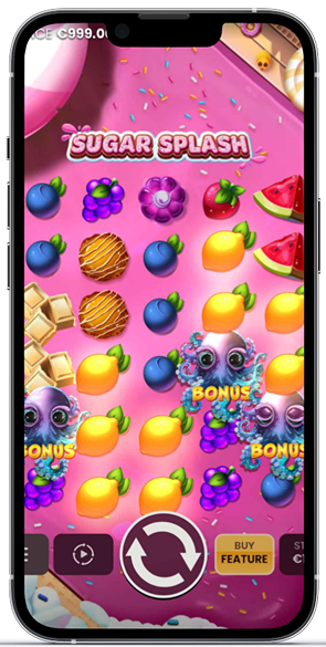 widok gry Sugar Splash w telefonie
